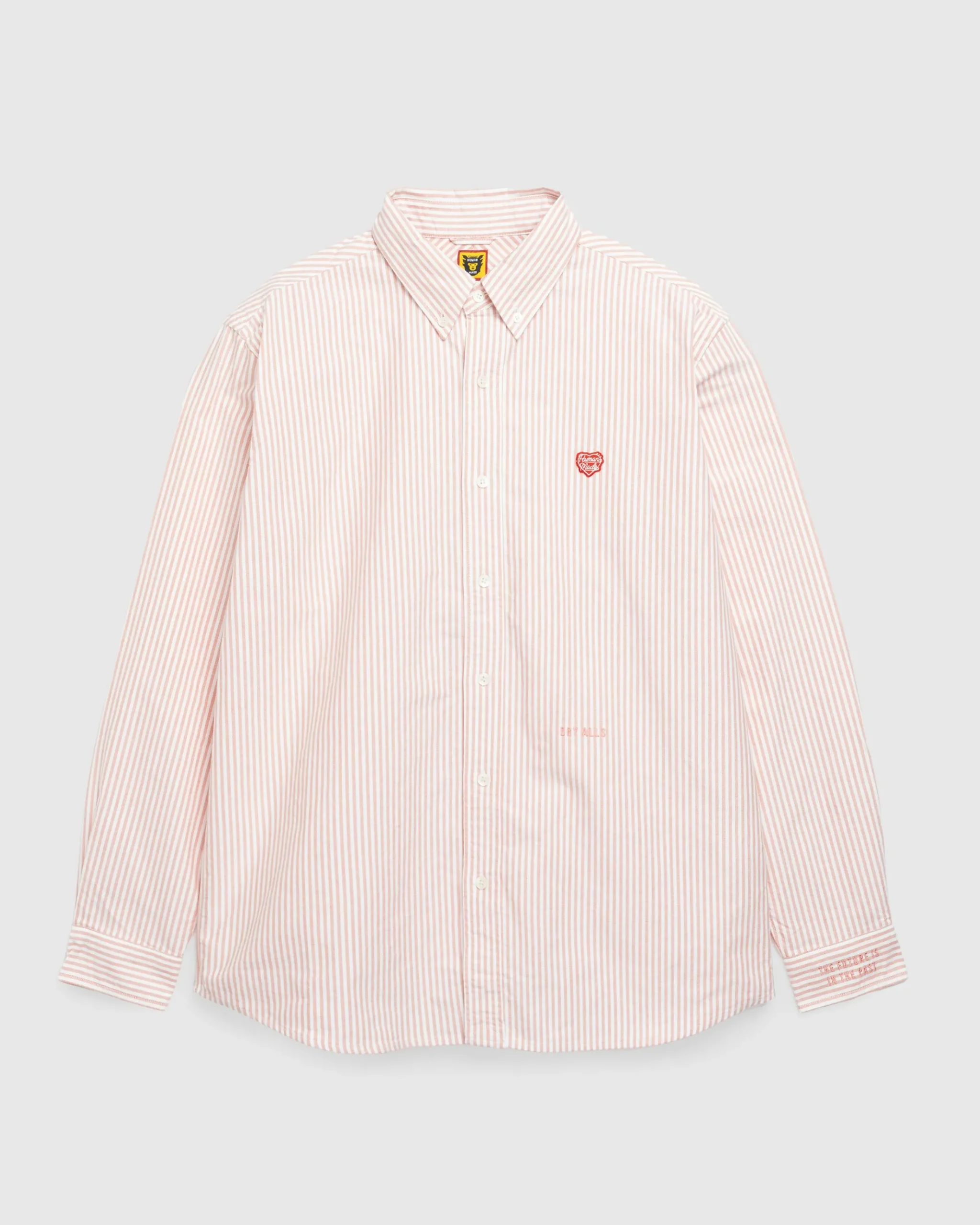 Discount Human Made Striped Oxford BD Shirt red