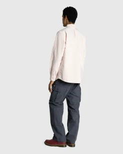 Discount Human Made Striped Oxford BD Shirt red
