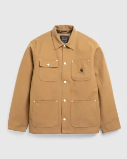 Best Carhartt WIP Suede Michigan Coat Hamilton Brown hamiltonbrown