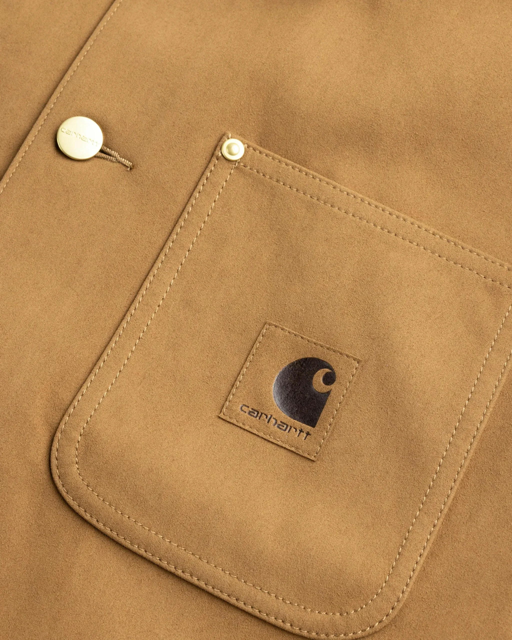 Best Carhartt WIP Suede Michigan Coat Hamilton Brown hamiltonbrown