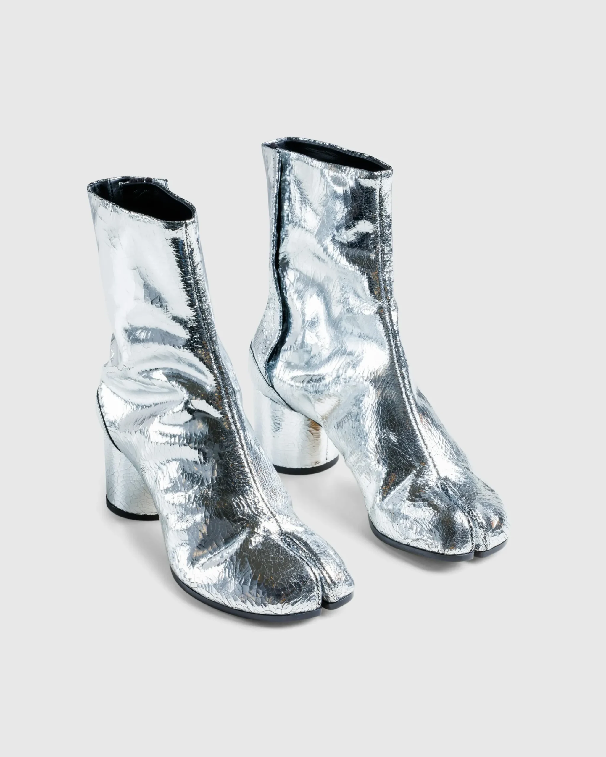 Discount Maison Margiela Tabi Ankle Boots silver