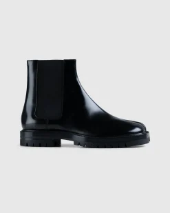Shop Maison Margiela Tabi Chelsea Boots black
