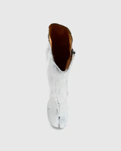 Store Maison Margiela Tabi Knee-High Boots Bianchetto black/white