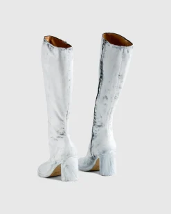 Store Maison Margiela Tabi Knee-High Boots Bianchetto black/white