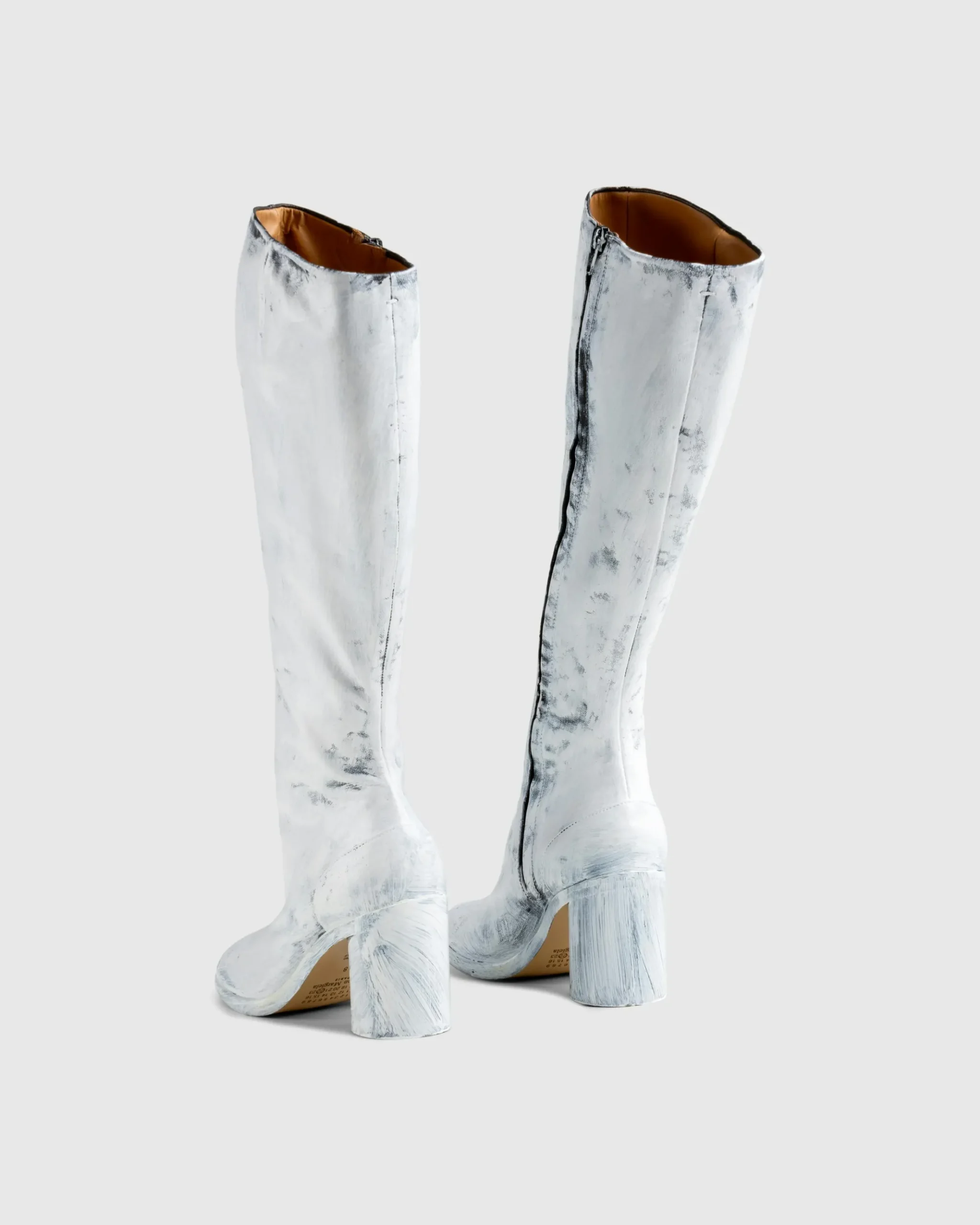 Store Maison Margiela Tabi Knee-High Boots Bianchetto black/white