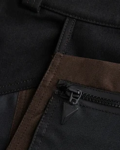 Discount Mugler Technical Fabric Cargo Shorts Black/Dark Chocolate