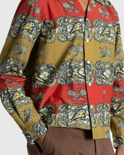 New Bode Tennis Court Long-Sleeve Shirt multi