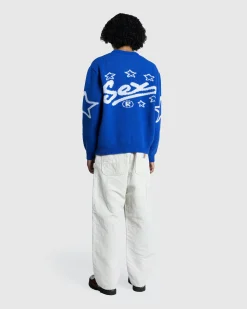 Cheap Carne Bollente The S Word Knit Sweater blue