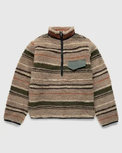 Shop RANRA Thjorsar Striped Pullover brown