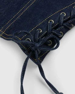 Discount Jean Paul Gaultier Topstitch Corset Indigo blue