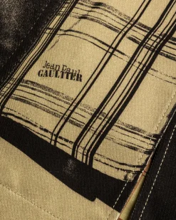 New Jean Paul Gaultier Trompe L'Œil Trench Coat sand/black