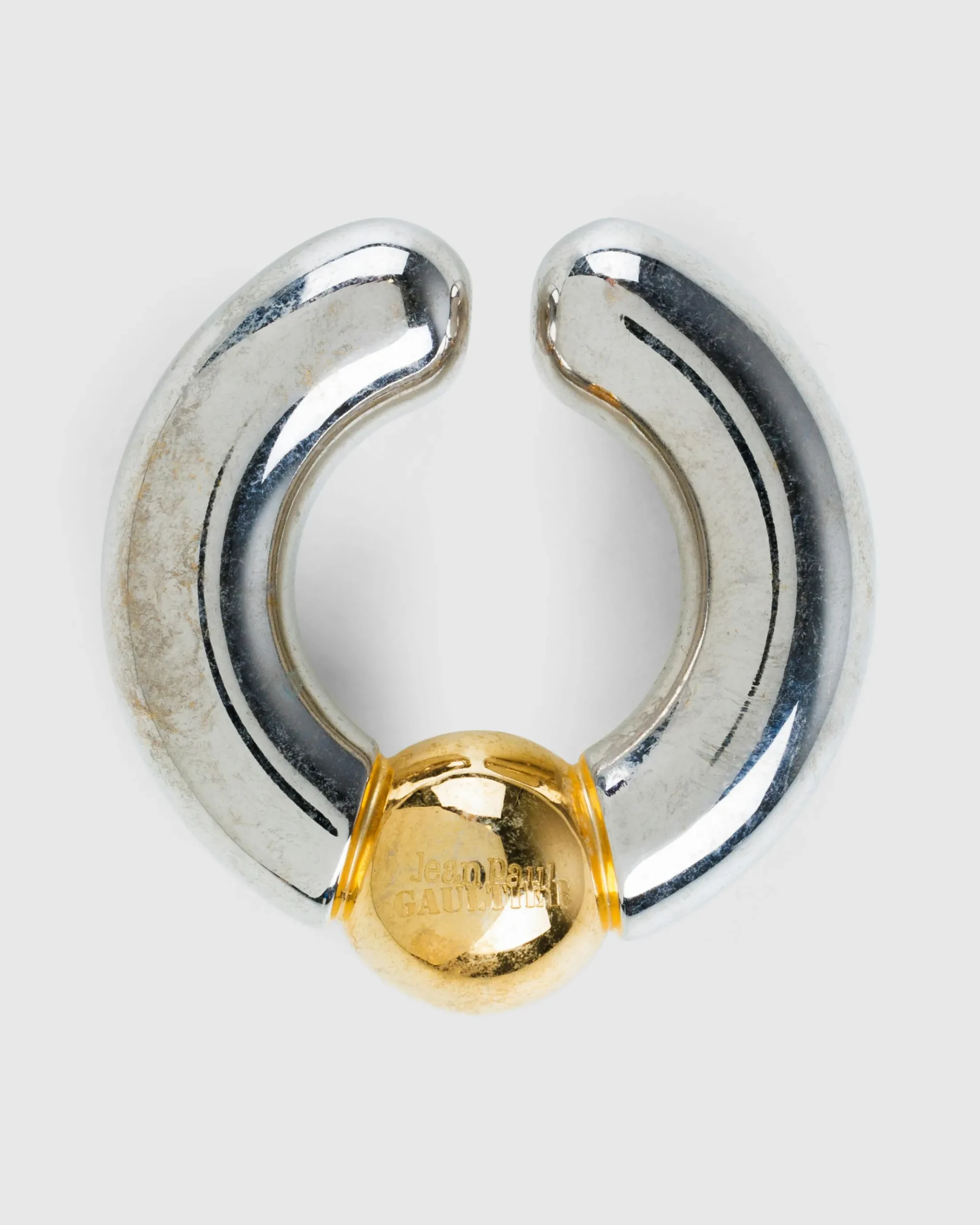 Clearance Jean Paul Gaultier Tube Ear Cuff Silver/Gold silvergold