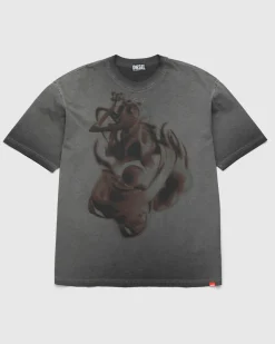 Cheap Diesel T-Wash-H5 T-Shirt grey