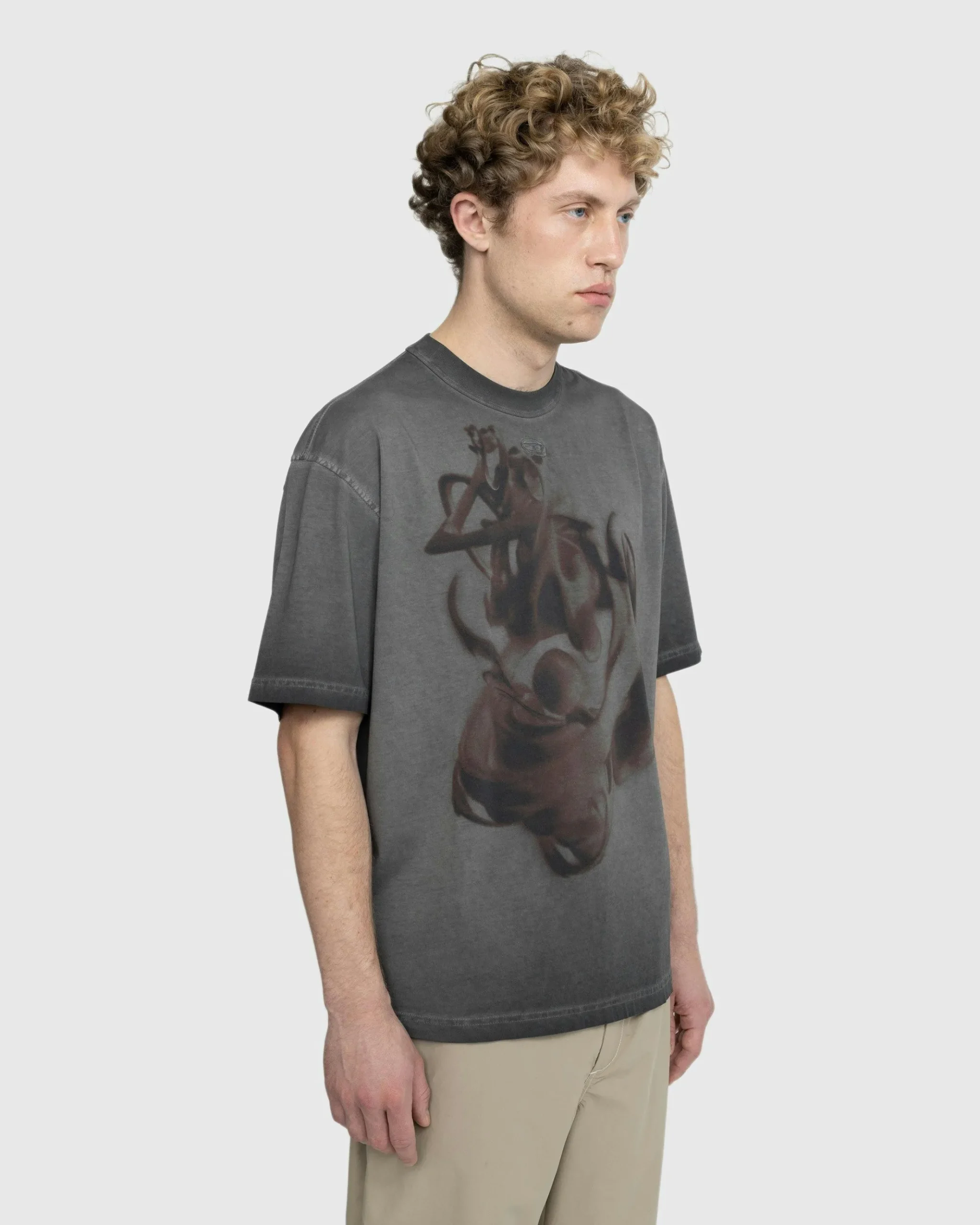 Cheap Diesel T-Wash-H5 T-Shirt grey