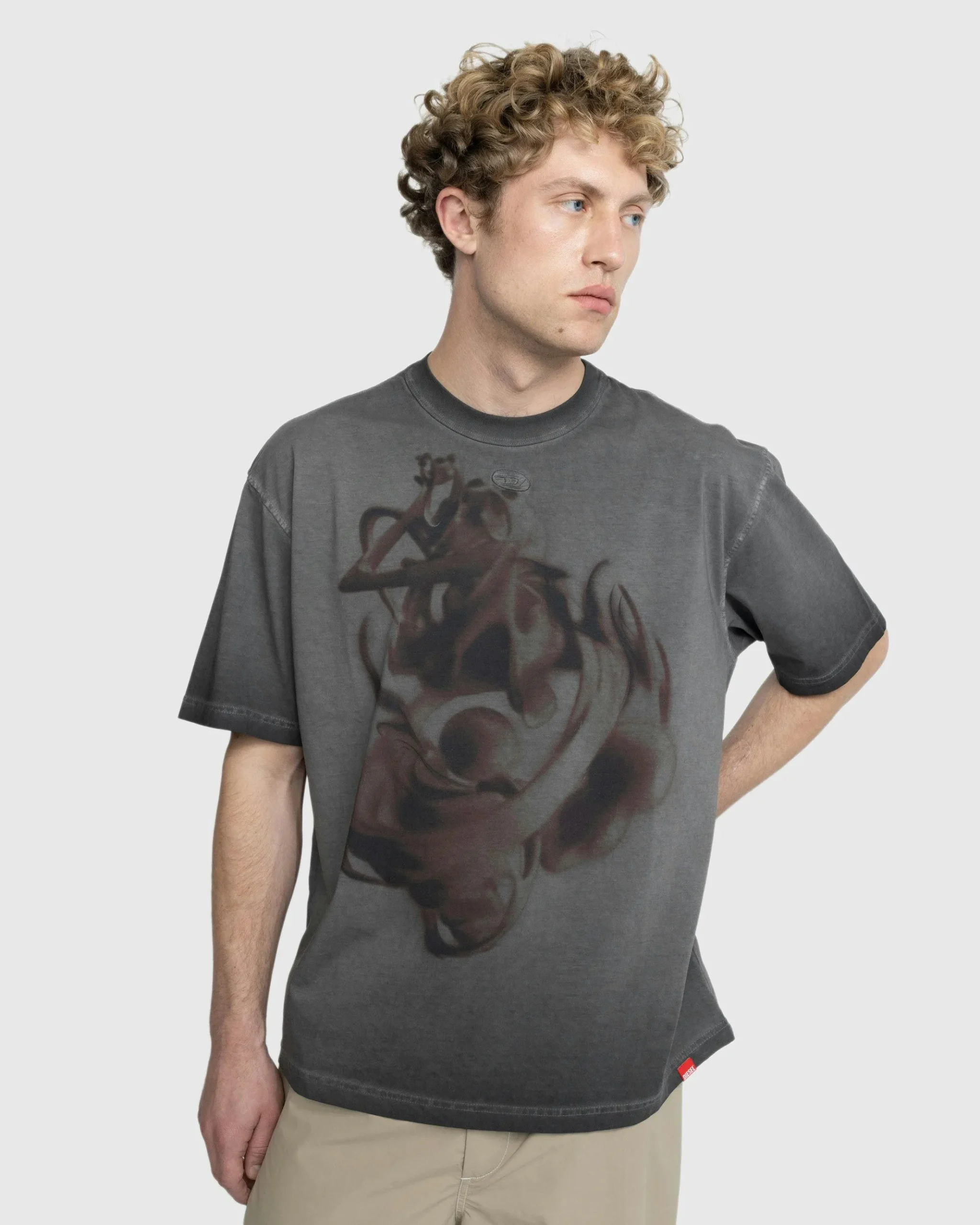 Cheap Diesel T-Wash-H5 T-Shirt grey
