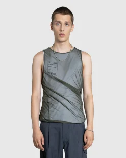 Best Olly Shinder Twisted Tank green/white