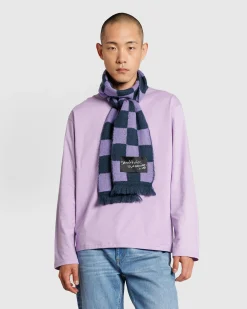 Outlet Stockholm Surfboard Club Umi Scarf Purple Check purplecheck