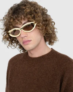 Discount Bottega Veneta Unapologetic Sunglasses gold