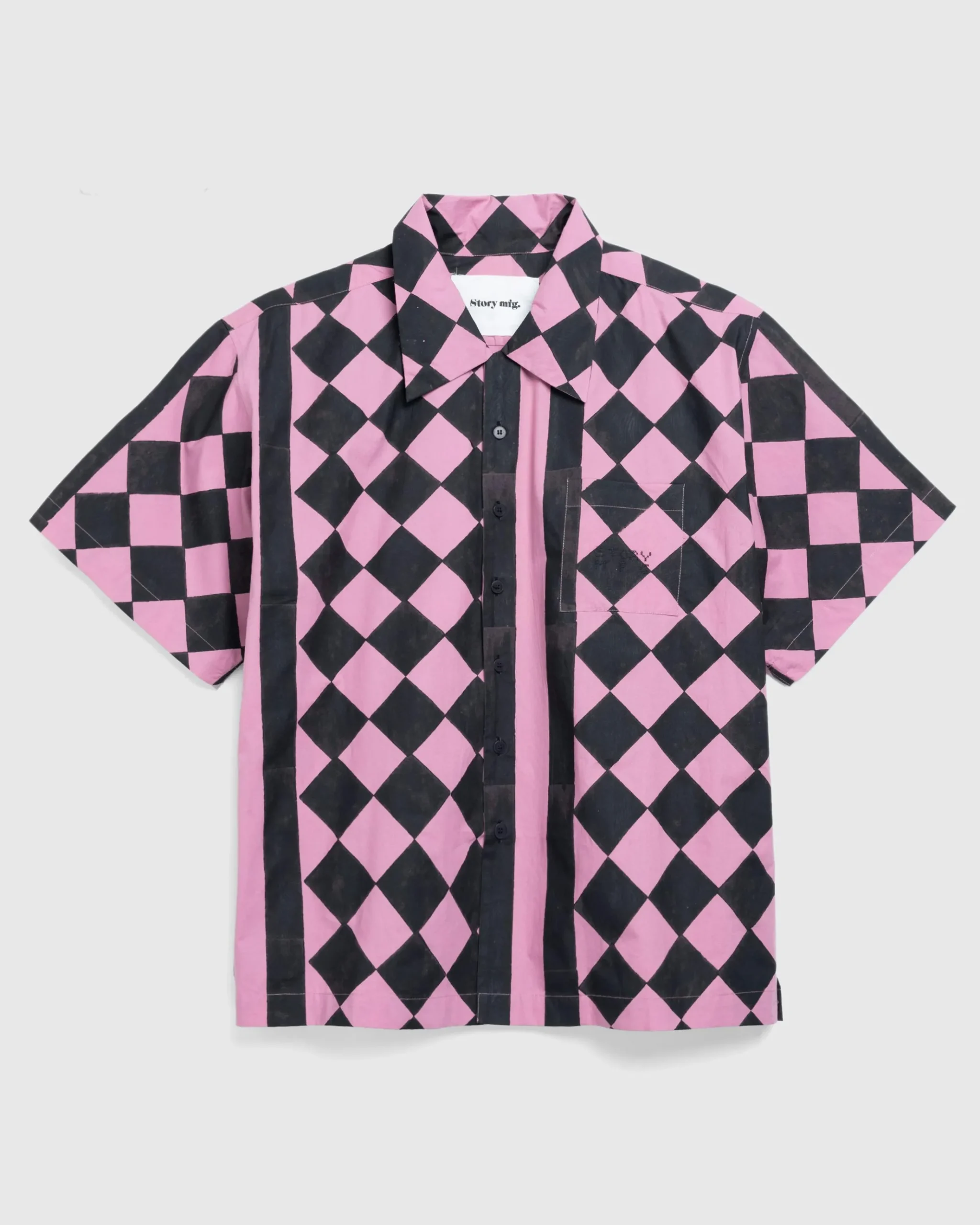 Sale Story mfg. Uniform Shirt Diamond Check diamondcheck