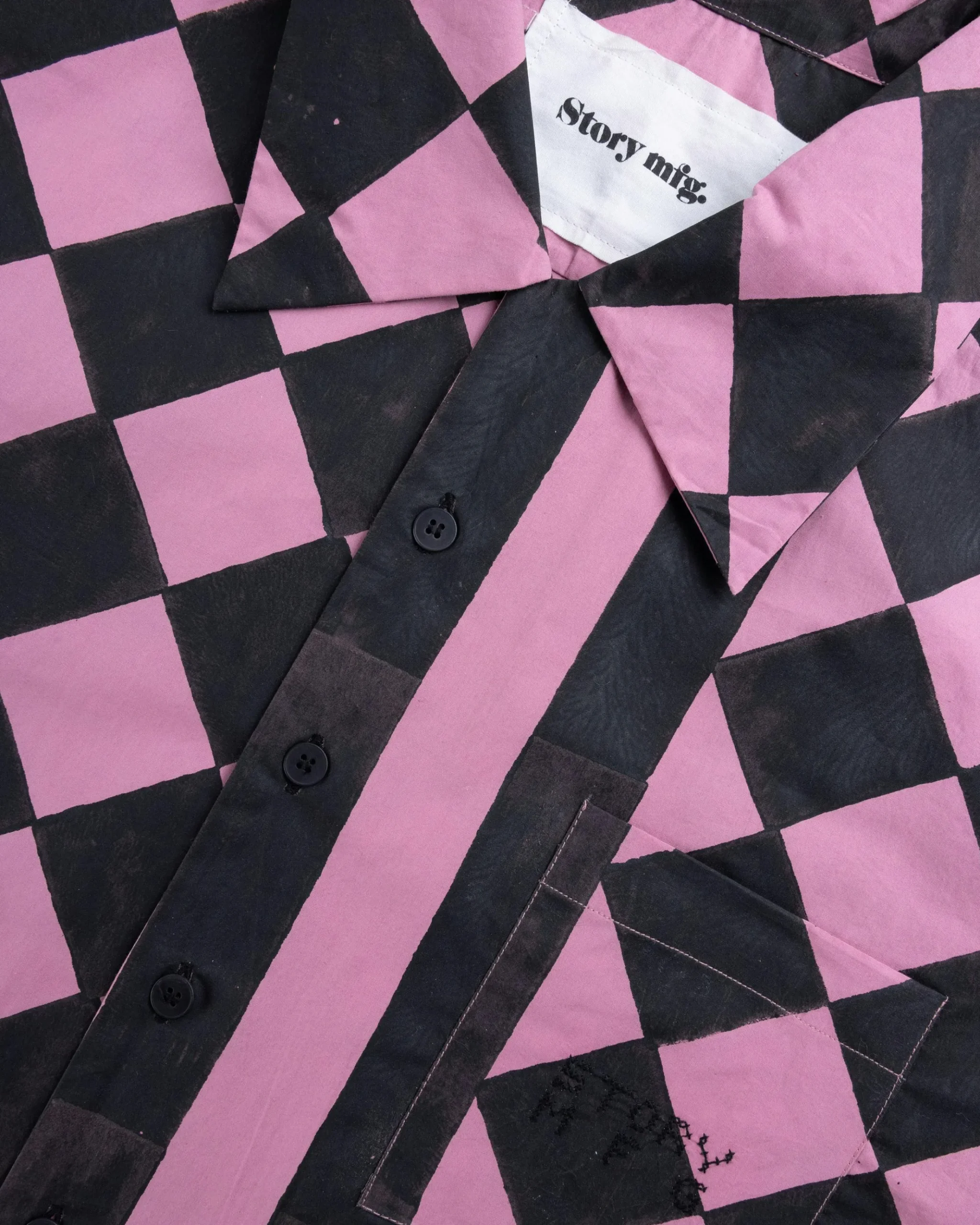 Sale Story mfg. Uniform Shirt Diamond Check diamondcheck