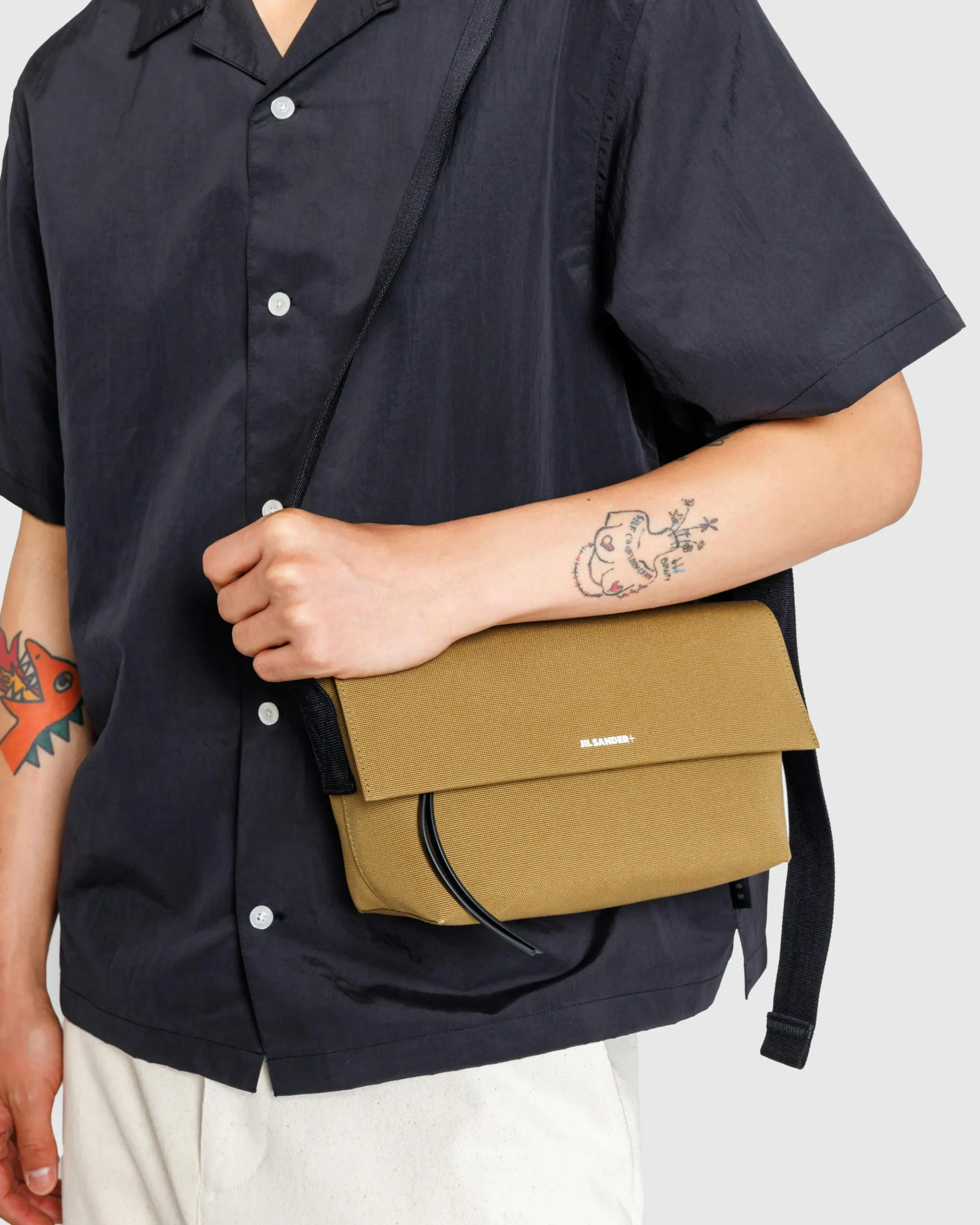 Best Jil Sander Utility Crossbody Small Olive Yellow/Pearl oliveyellow/pearl