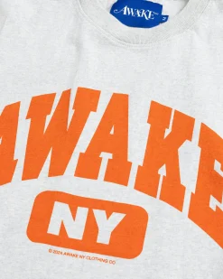 Cheap Awake NY Varsity Tee Charcoal Heather charcoalheather