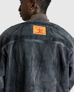 Best Sale Y/Project Velcro Denim Jacket Black Vertical Whiskers blackverticalwhiskers