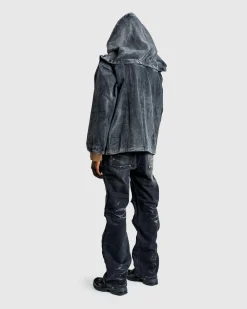 Best Sale Y/Project Velcro Denim Jacket Black Vertical Whiskers blackverticalwhiskers
