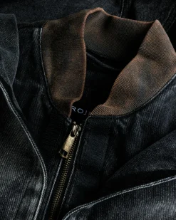 Best Sale Y/Project Velcro Denim Jacket Black Vertical Whiskers blackverticalwhiskers