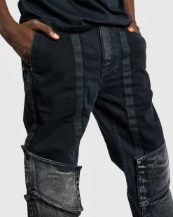 Best Sale Y/Project Velcro Multi Panel Jeans Faded Black fadedblack