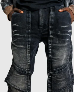 Best Sale Y/Project Velcro Multi Panel Jeans Faded Black fadedblack
