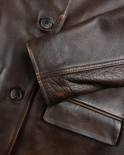 Fashion Guess USA Vintage Leather Jacket Chocolate Mousse f18p