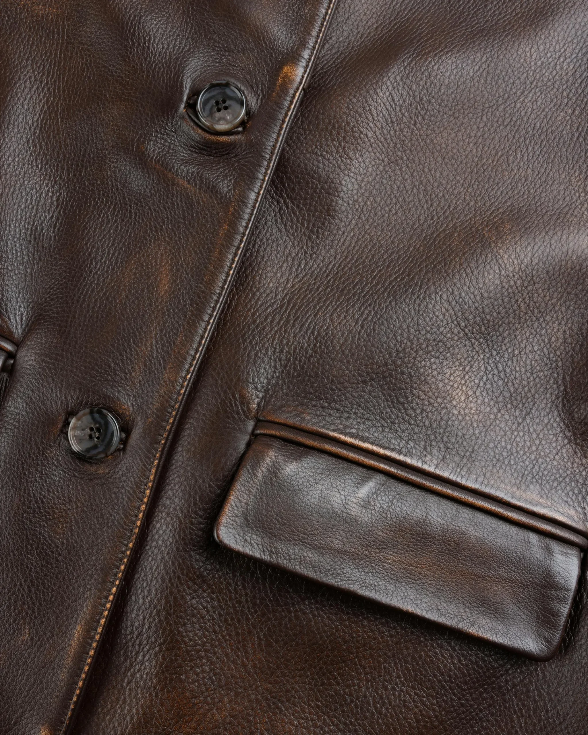Fashion Guess USA Vintage Leather Jacket Chocolate Mousse f18p