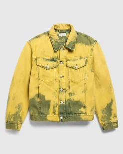 Flash Sale Dries van Noten Vuskin Denim Jacket lime