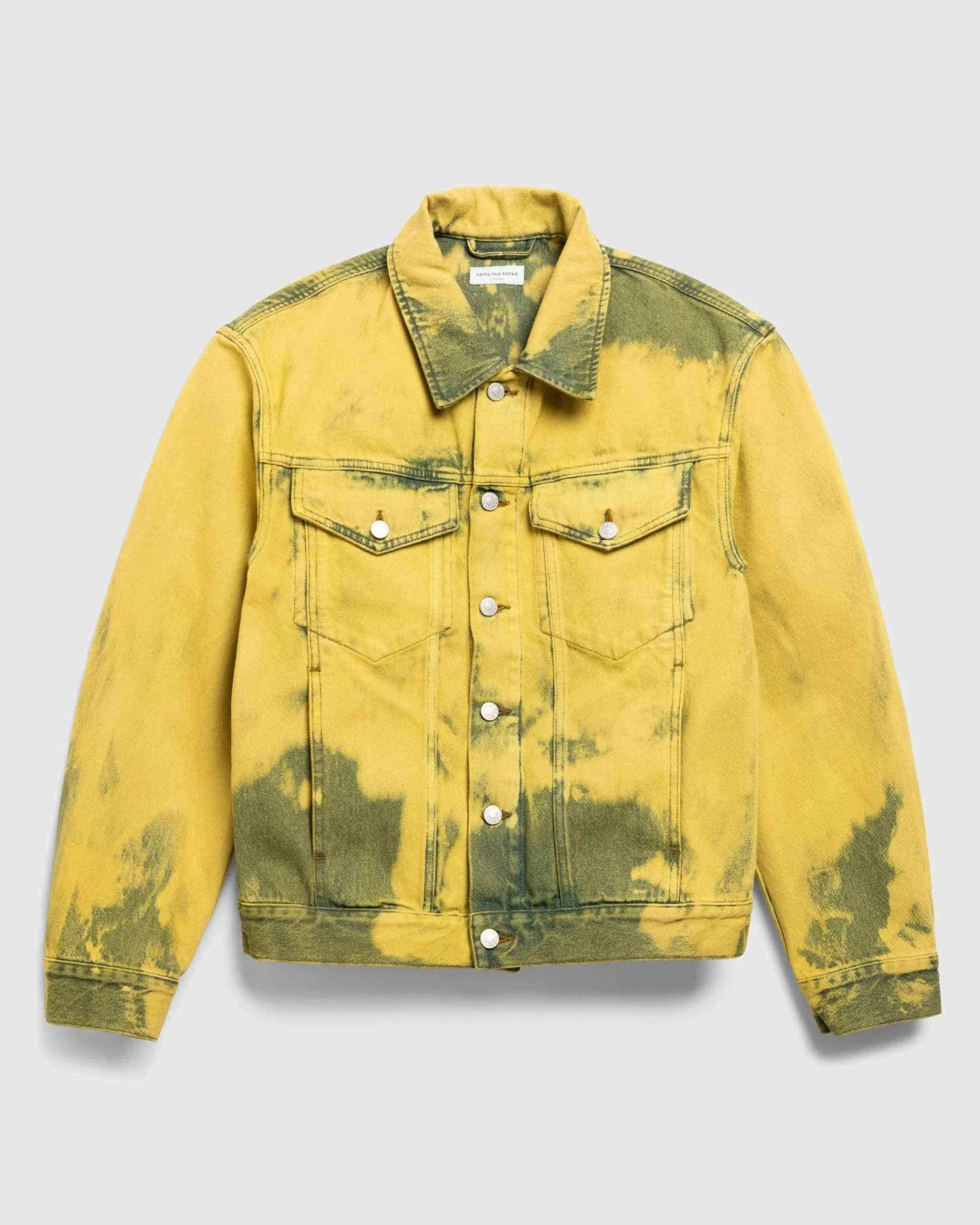 Flash Sale Dries van Noten Vuskin Denim Jacket lime