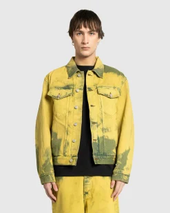 Flash Sale Dries van Noten Vuskin Denim Jacket lime