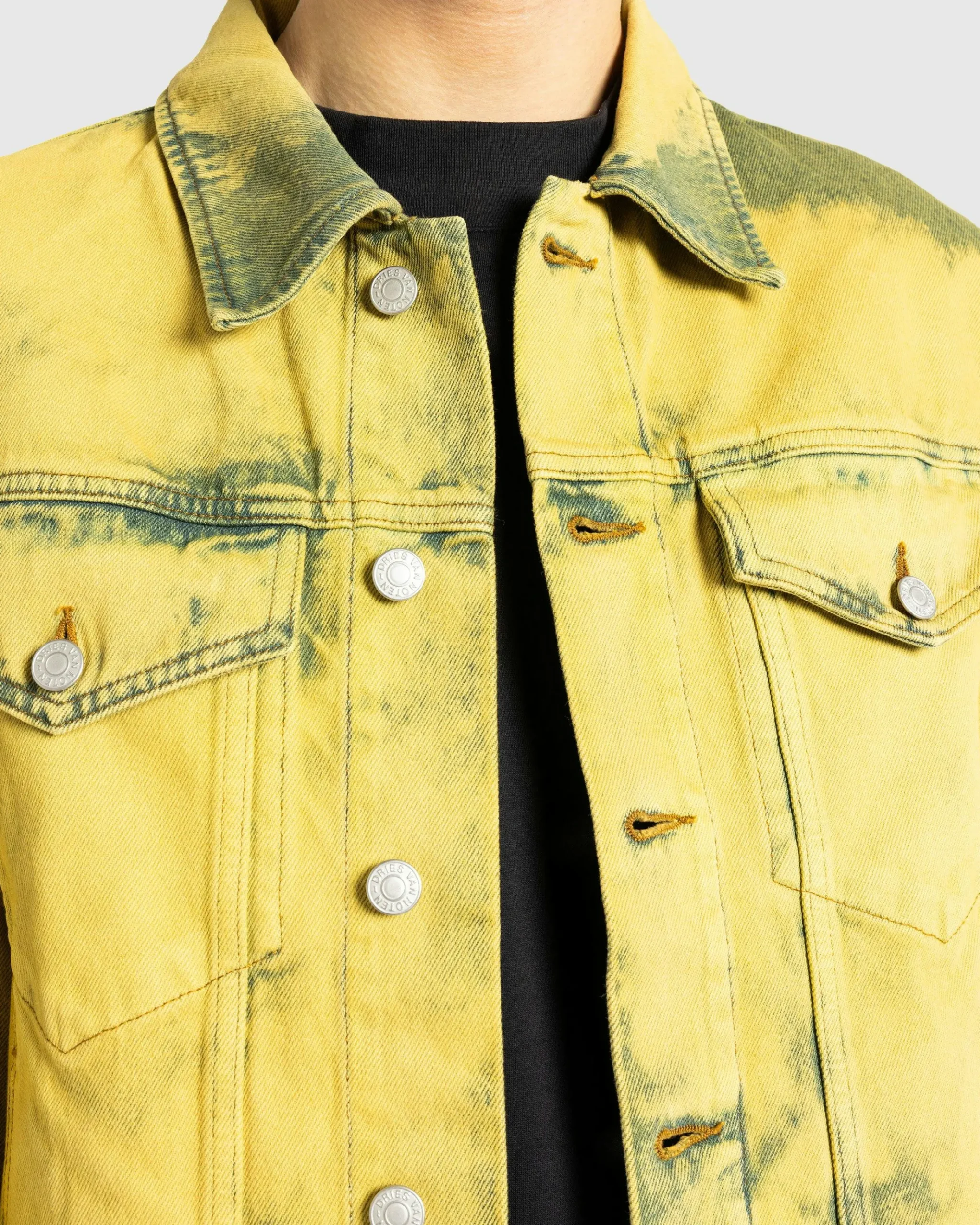 Flash Sale Dries van Noten Vuskin Denim Jacket lime