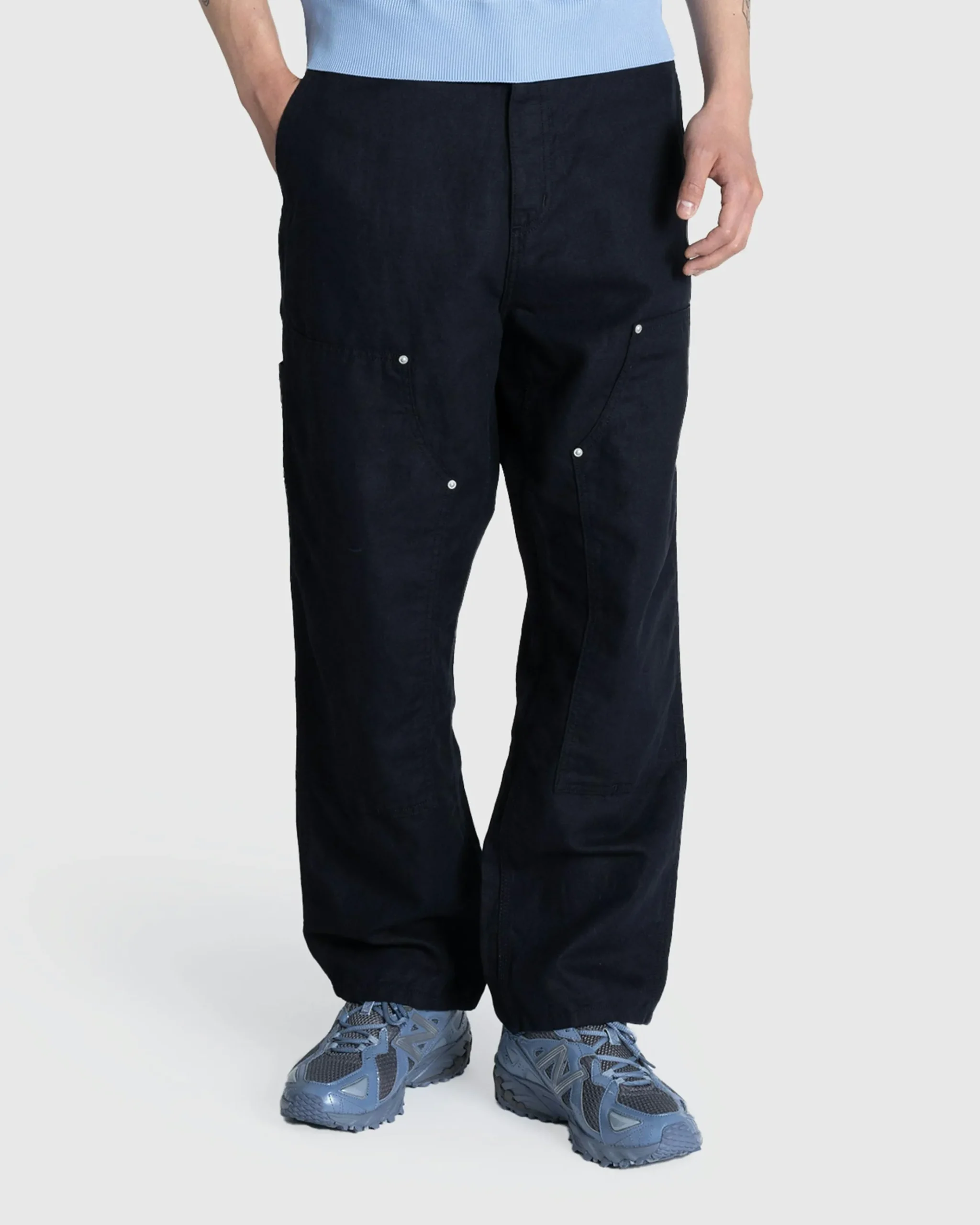 Store Carhartt WIP Walter Double Knee Pant black/rinsed