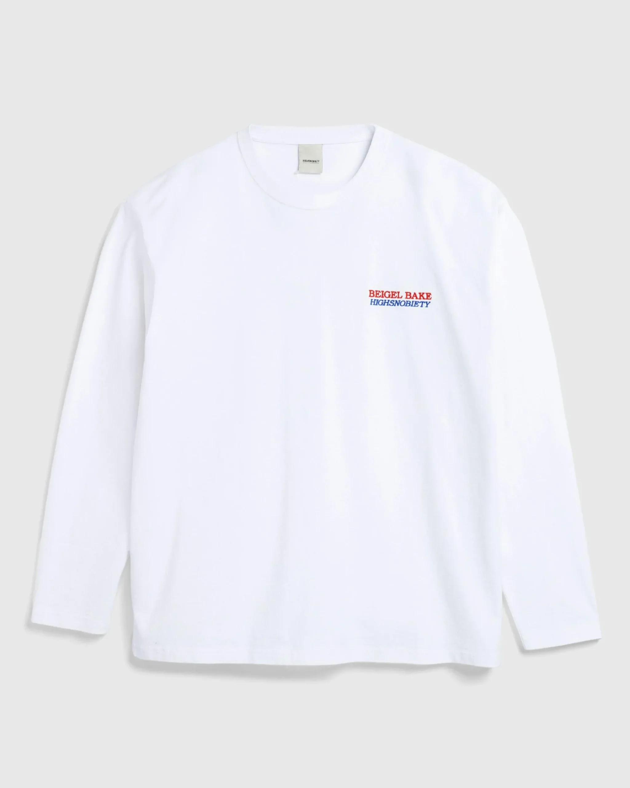 Shop Beigel Bake Watercolor Long-Sleeve Tee white