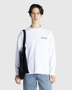 Shop Beigel Bake Watercolor Long-Sleeve Tee white