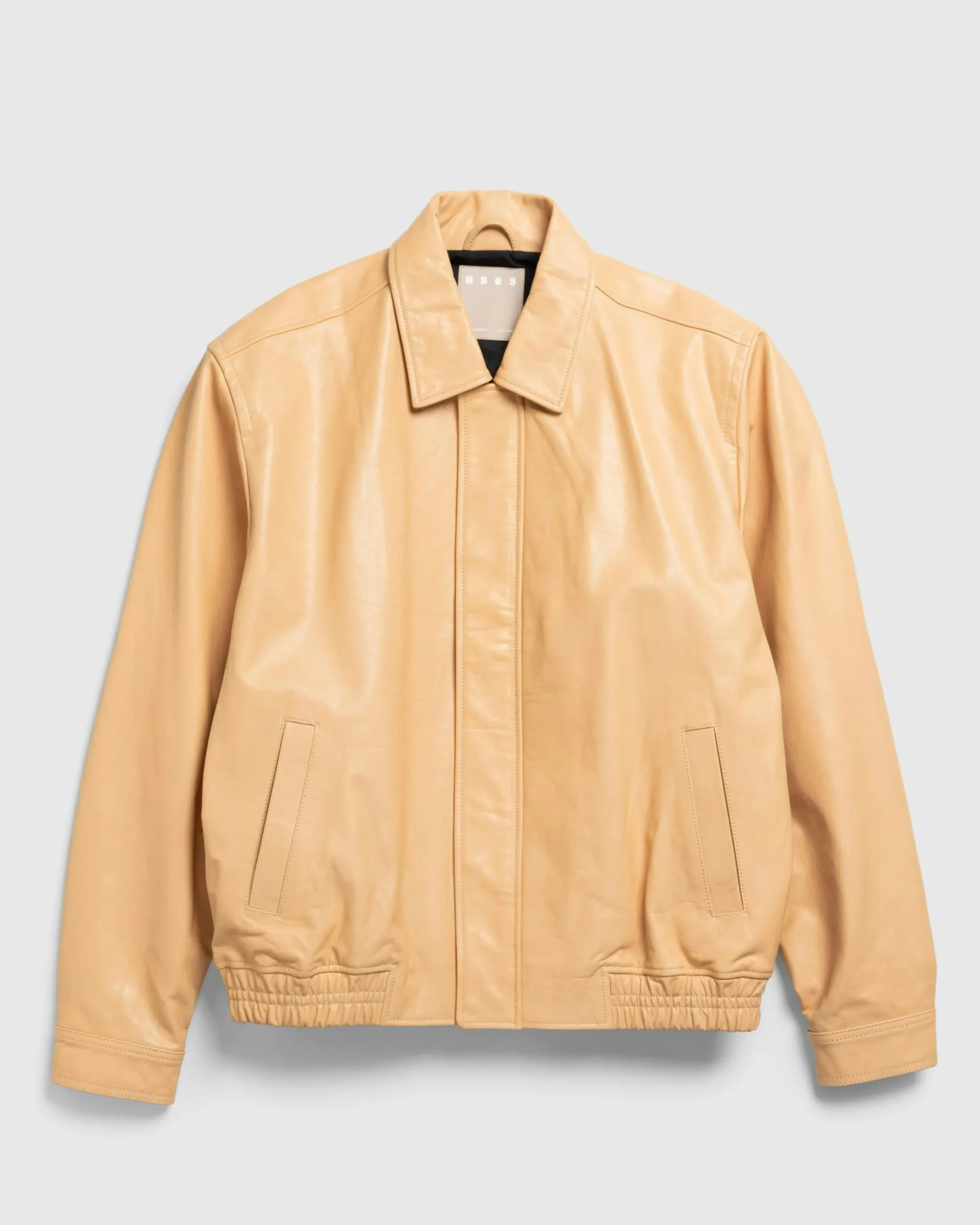 Discount Highsnobiety HS05 Waxed Leather Bomber Sand beige
