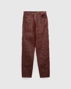 Clearance Mugler Waxed Spiral Baggy Jeans vampire