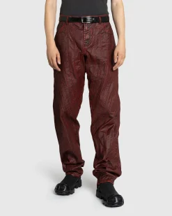 Clearance Mugler Waxed Spiral Baggy Jeans vampire