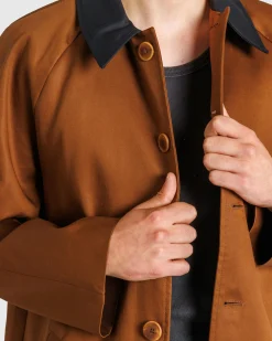 Flash Sale Galilee by Sea Wide Raglan Overcoat brown