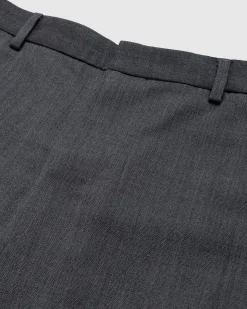 Store Acne Studios Wool Blend Tailored Trousers Dark Grey Melange darkgreymelange