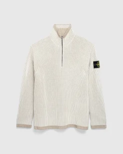 Online Stone Island Wool Half-Zip Sweater natural