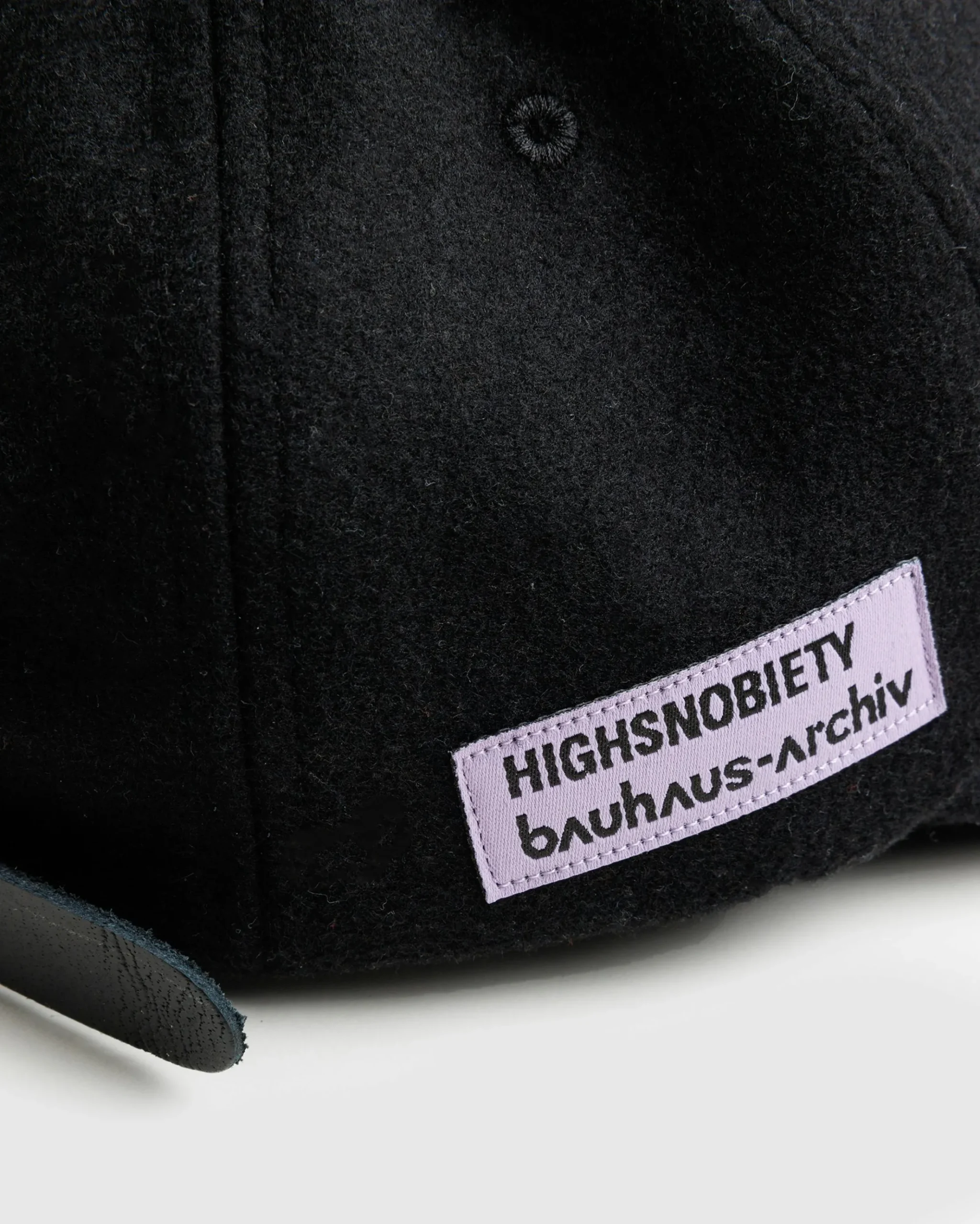 New Highsnobiety Wool Logo Cap black