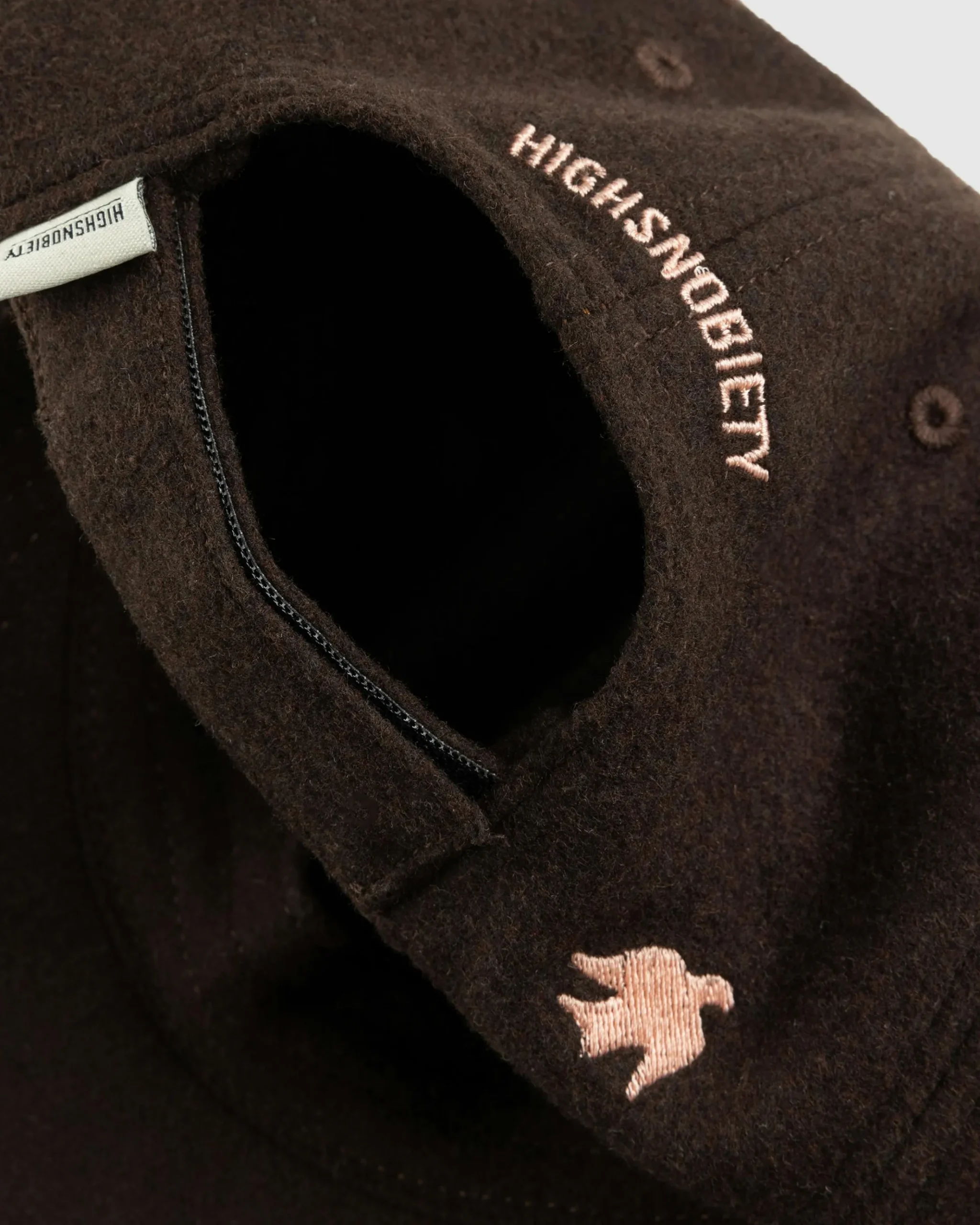 Cheap Sant Ambroeus Wool Logo Cap Dark Brown darkbrown