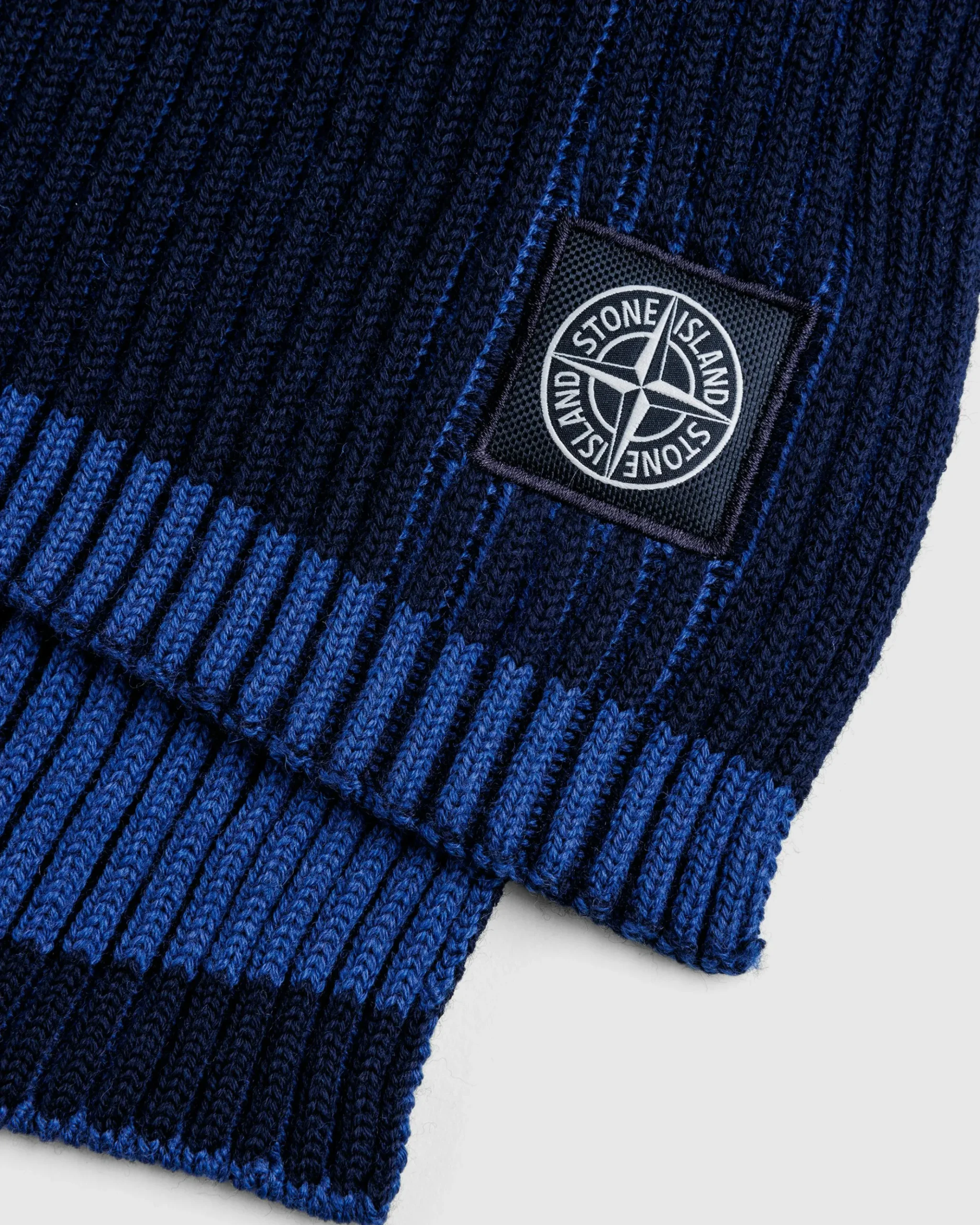 Flash Sale Stone Island Wool Scarf Navy Blue navyblue