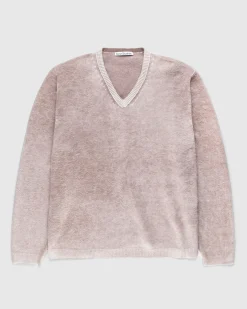 New Acne Studios Wool V-Neck Sweater brown